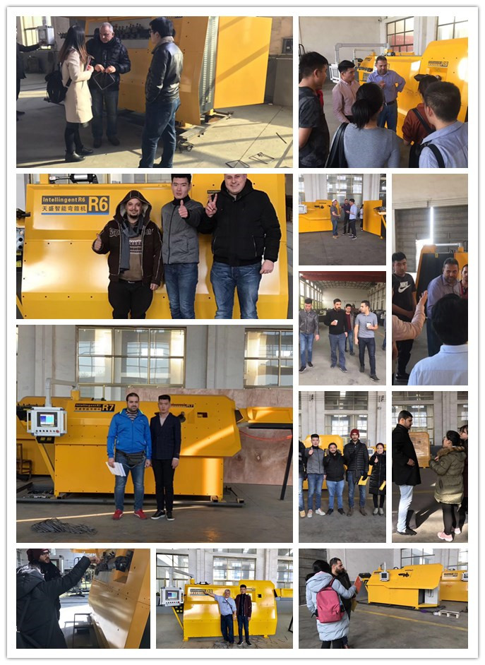 customer visit stirrup bending machine factory - judutechnology