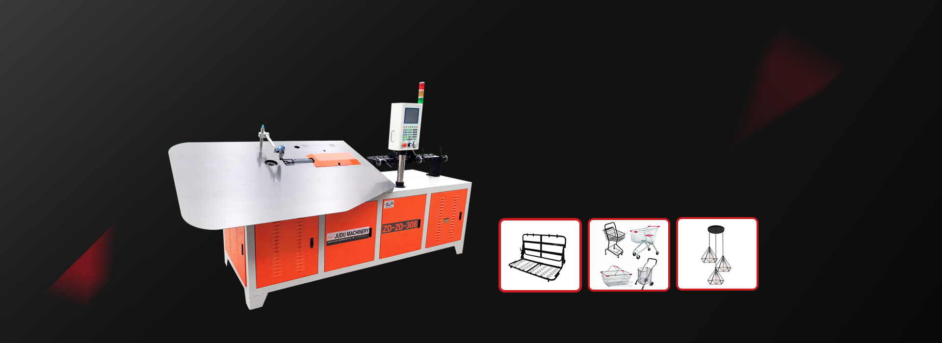 2D wire bending machine banner